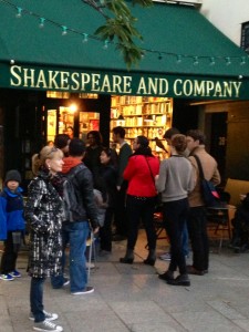 Debbie in Front of Shakespeare & Co.